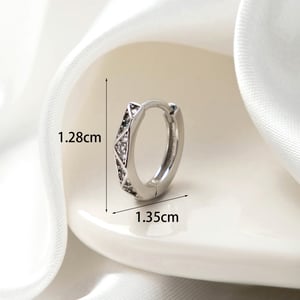 1 Piece Simple Series Classic Geometric Copper Silver Color Women's Hoop Earrings h5 